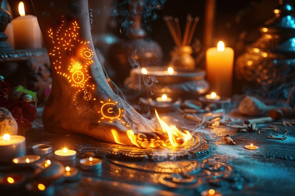 Pied qui brûle : quelle signification spirituelle ?