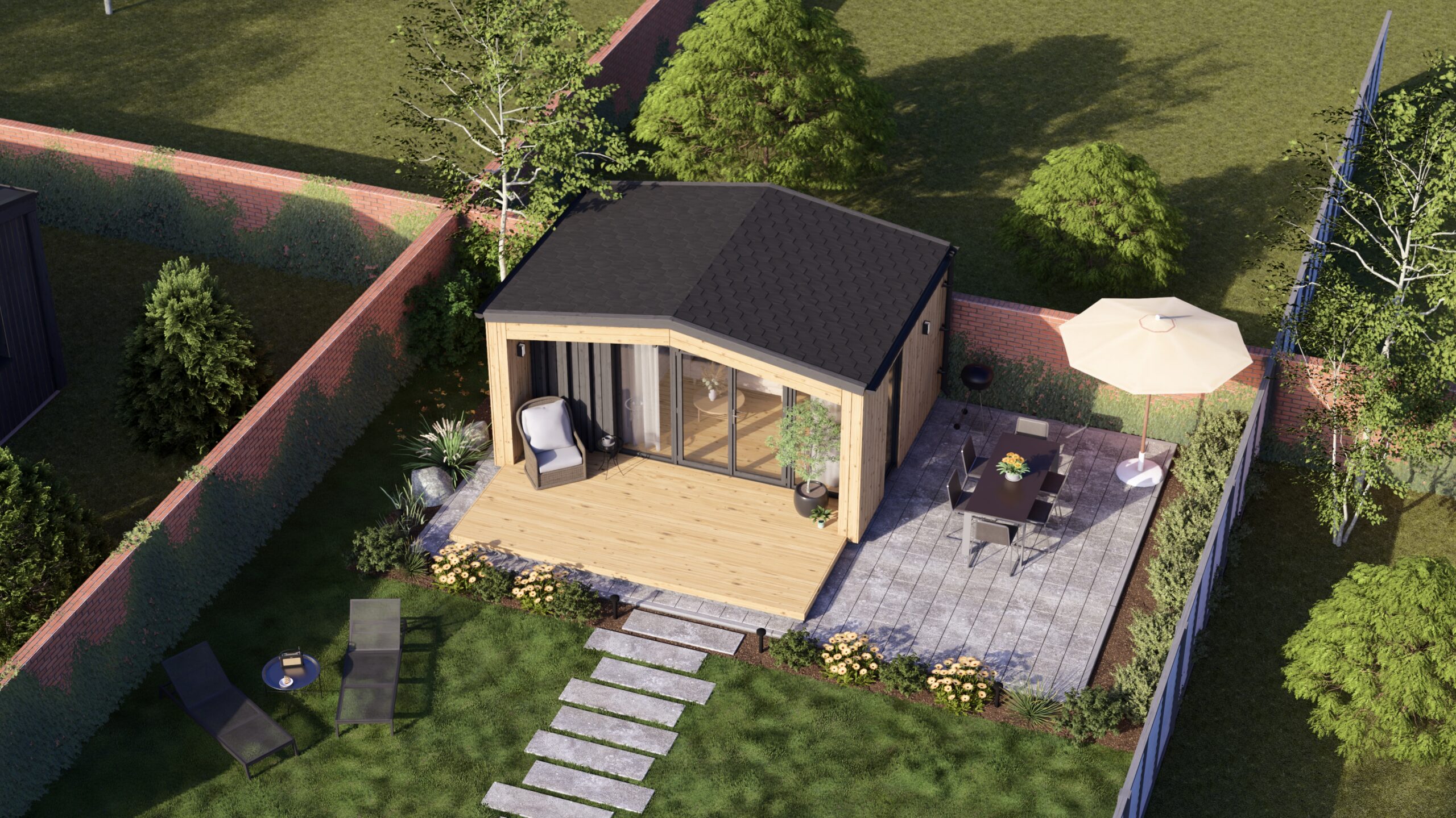 abris jardin bois