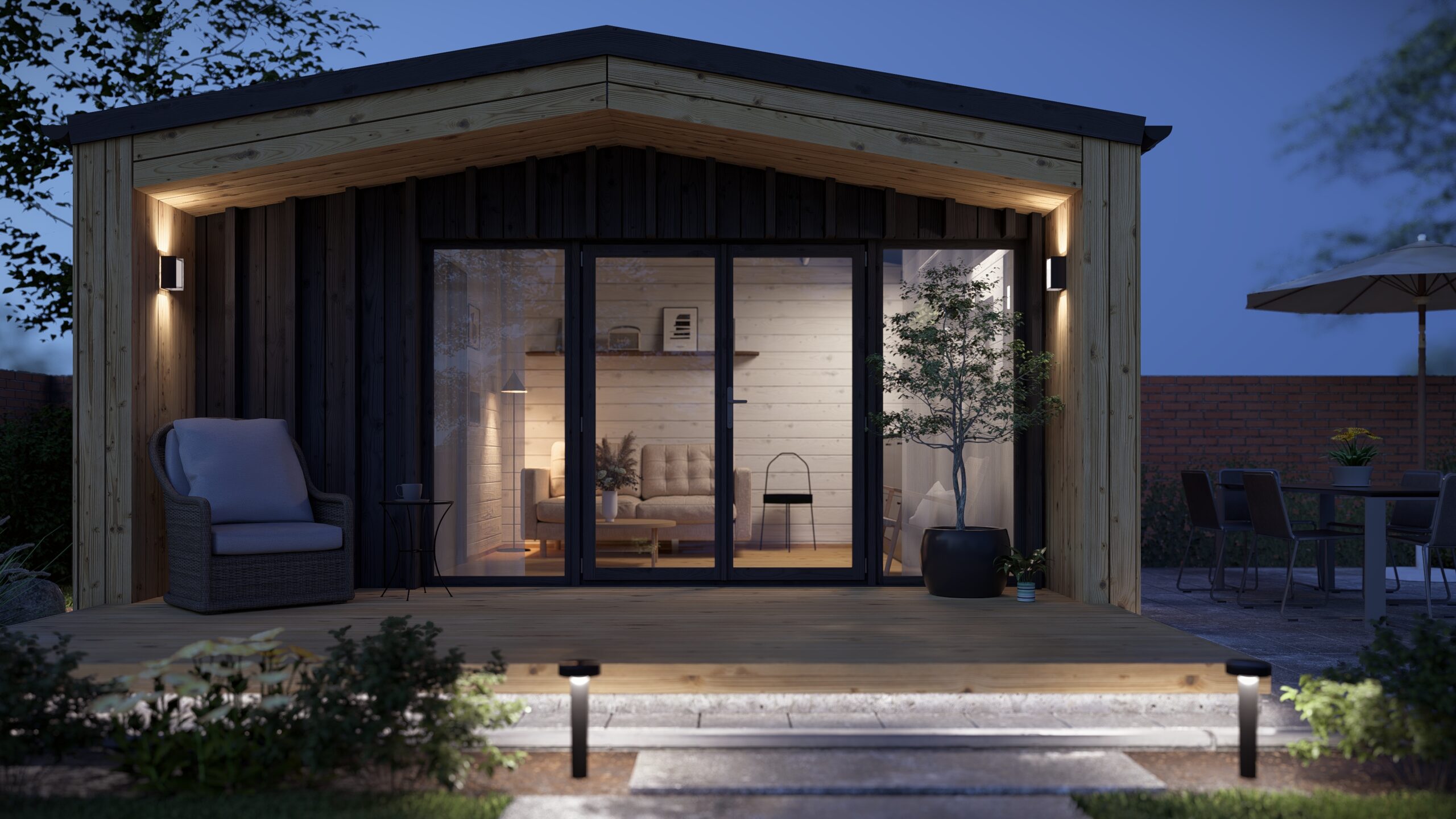abris jardin bois