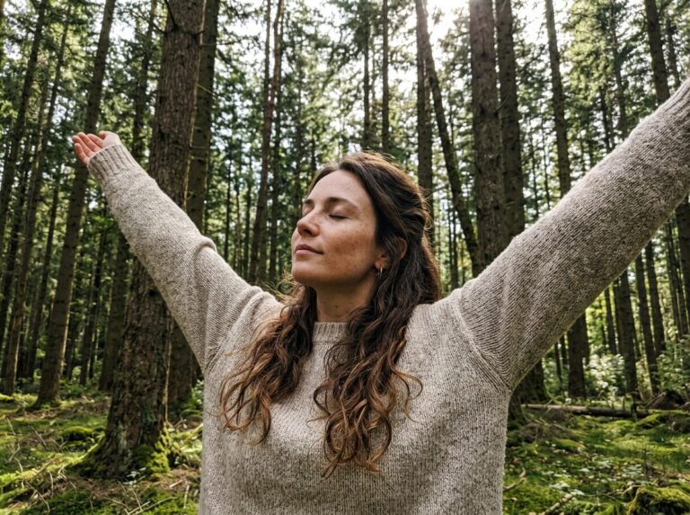 Grande respiration en forêt